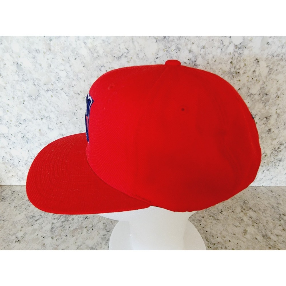 Mitchell & Ness New York Rangers Vintage NHL Snapback Hat Red Flat Brim Cap - Picture 4 of 15